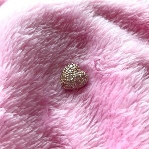 Silver Sparkle Gem Heart for Necklaces